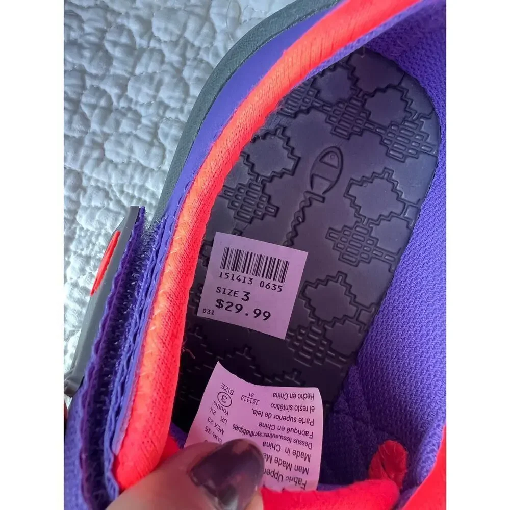 Champion Rainey Rainey purple & coral water sneakers, Children